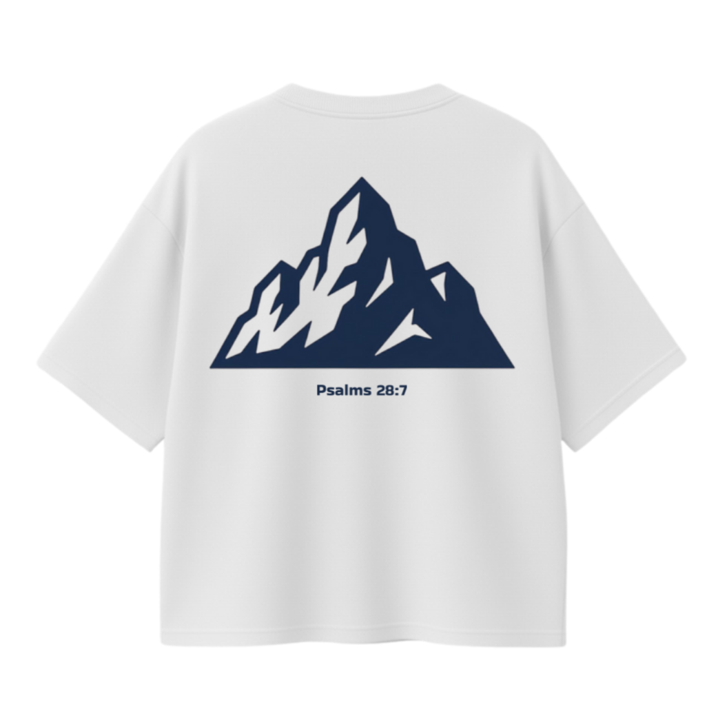 CAMISETA PSALMS 28:7 - OFF WHITE
