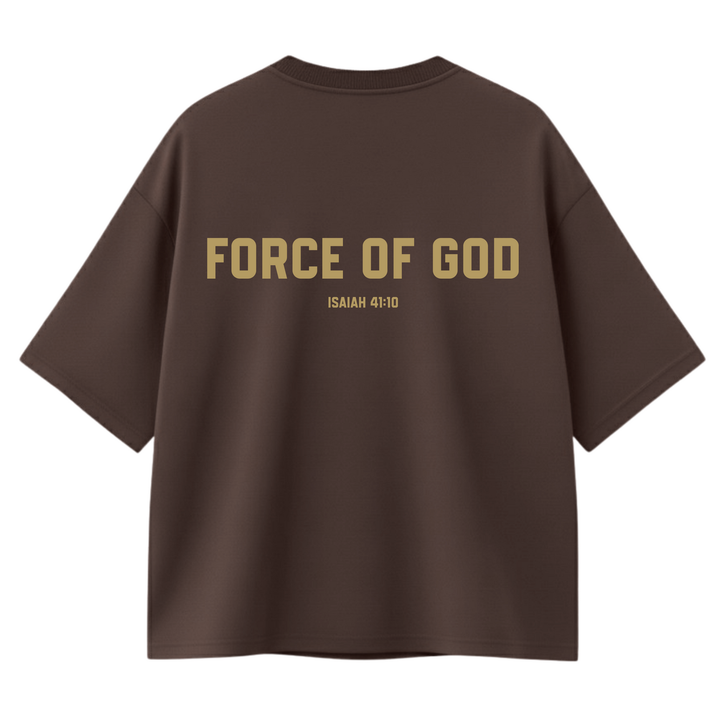CAMISETA OVERSIZED ISAIAH 41:10 - MARROM
